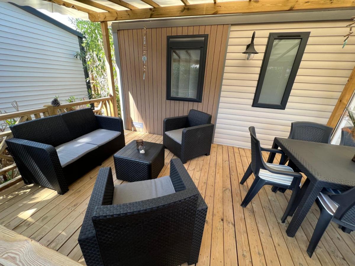 Camping Del Mar 10, Mobil Home Petit Paradis, 6 Personnes, Bord De Mer, Camping Del Mar Village Аржеле-сюр-Мер Екстериор снимка